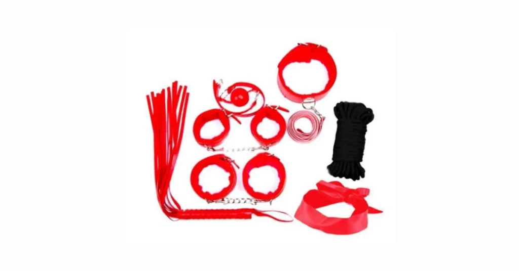 Loop life red lether BDSM Bondage toy sex